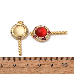Pendentifs avec zircon cubiques à micro-pavés en laiton&nbsp;KK-U076-04G