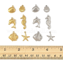 36 pz 12 stili pendenti in acciaio inossidabile 304 oceano&nbsp;STAS-FS0001-95