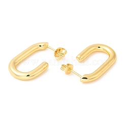 Aretes ovalados de latón&nbsp;EJEW-Q770-11G