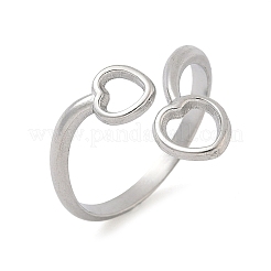 Anelli polsini aperti in acciaio inossidabile 304 per donna&nbsp;RJEW-A079-05B-P