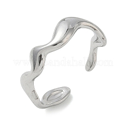 Offene Manschettenringe aus Edelstahl 304 für Damen&nbsp;RJEW-L341-07A-P