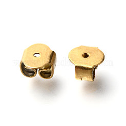 40 pz 4 dimensioni pvd placcatura sotto vuoto 304 dadi per orecchini in acciaio inossidabile&nbsp;STAS-LS0001-18G