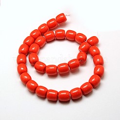 Nachahmung Bernstein Harz Trommel Perlen Stränge für buddhistische Schmuck machen&nbsp;RESI-A009D-12mm-02