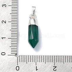 Natürlich gefärbte und erhitzte grüne Onyx-Achat-Anhänger&nbsp;G-NH0001-02P-02