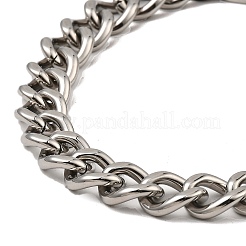 Bracelet à maillons cubains en acier inoxydable 304 anti-ternissement&nbsp;NJEW-D050-02B-P