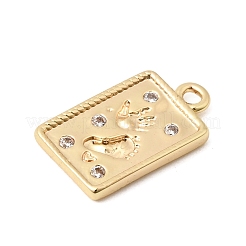 Ciondoli in ottone con pavé di zirconi chiari&nbsp;ZIRC-L106-02G-01