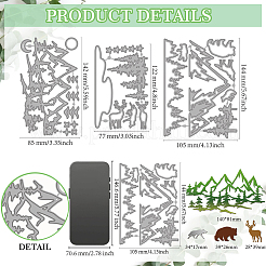 Stanzschablonen aus Kohlenstoffstahl mit Bergwald-Tiermotiv&nbsp;DIY-WH0309-3967