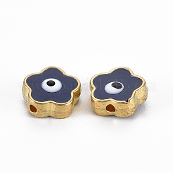Perline di smalto in lega di placcatura a cremagliera&nbsp;LS-ENAM-S122-044B-02-RS
