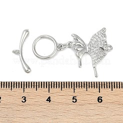 Fermagli a ginocchiera in zircone chiaro micro pavè di ottone&nbsp;KK-K391-23P