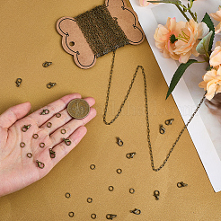 DIY-Kits zur Herstellung ovaler Messingkabelketten&nbsp;DIY-SC0029-09C