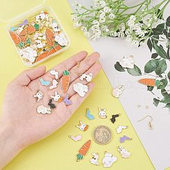 Kit fai da te per realizzare orecchini pendenti a forma di coniglio e carota&nbsp;DIY-FH0004-08