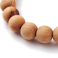 Braccialetti elasticizzati con perle di legno naturale&nbsp;BJEW-JB06516