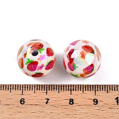 Tema frutta placcatura UV arcobaleno perline acriliche iridescenti&nbsp;PACR-CJC0007-06A