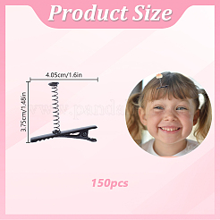 Pinces à cheveux alligator en métal&nbsp;OHAR-WH0021-95A