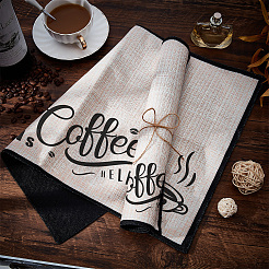 Tapis de tasse en coton et lin thème café&nbsp;AJEW-WH0201-019