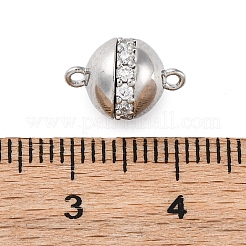 Chiusure magnetiche in ottone micro pavé trasparente con zirconi&nbsp;KK-P291-03P