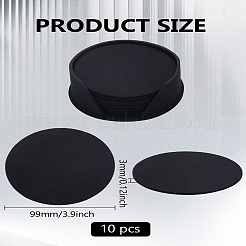 10 Stück Tassenmatte aus Filz&nbsp;AJEW-LP0001-23