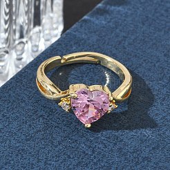 Anillos de latón y circonita cúbica&nbsp;CU-CBA7E55-17G