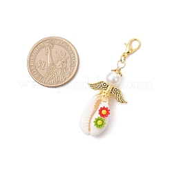 Pendentif en plastique ABS imitation perle décorations&nbsp;HJEW-JM03694-02
