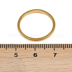 Anelli a fascia semplice in acciaio inossidabile 304&nbsp;RJEW-P151-01G-01