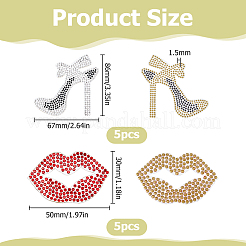 10 pezzo di strass in resina hotfix in 2 stili (adesivo hot melt sul retro)&nbsp;DIY-HS0002-51