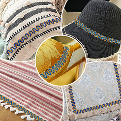 2 Bündel 2 Farben gewelltes Spitzenband aus Polyester&nbsp;OCOR-AR0001-70B