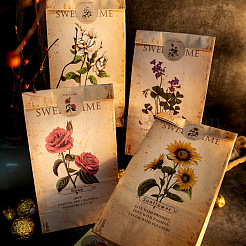 24 stücke 4 stile retro rechteck blume papiertüten&nbsp;CARB-G009-01