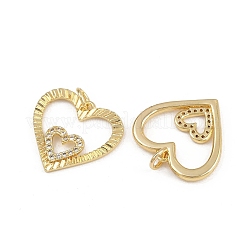 Pendentifs en laiton zircon cubique transparent&nbsp;ZIRC-I367-14G-06