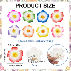 8 Stück Haaraccessoire aus EVA-Alligatorleder mit Blumenmuster in 8 Farben&nbsp;PHAR-PH0001-24