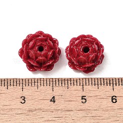 Perline intagliate tinte in corallo sintetico&nbsp;CORA-H004-01