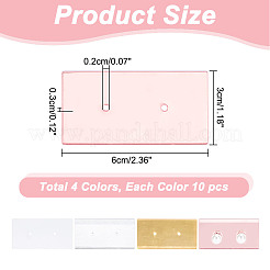 4 Farbe Acryl Einzelohrring Displaykarte&nbsp;ODIS-AR0001-05A