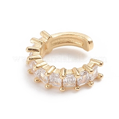 Messing Micro Pave klare Zirkonia Manschette Ohrringe&nbsp;EJEW-G274-01G