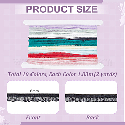 20 Yards 10 Farben Polyester-Spitzenbesatz&nbsp;OCOR-GA0002-92