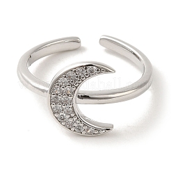Anillos de puño de circonita cúbica micro pavé de latón chapado en cremallera&nbsp;RJEW-H228-09P