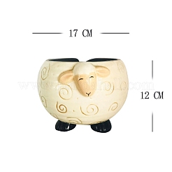 Hübscher handgefertigter Schalenhalter aus Porzellangarn in Schafform&nbsp;SENE-PW0022-04