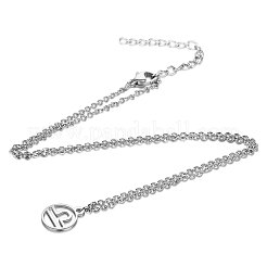 Colliers pendentifs en acier inoxydable 201 anti-ternissement&nbsp;LS-NJEW-S063-TN505-7