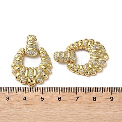 Ciondoli in ottone con placcatura a cremagliera con micro pavé di zirconi chiari&nbsp;KK-M268-03G
