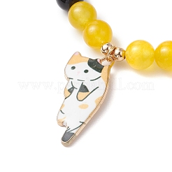 Braccialetti elastici con perline di pietre preziose miste naturali per le donne&nbsp;BJEW-TA00573-02