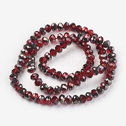 Chapelets de perles en verre transparent électrolytique&nbsp;EGLA-A034-T8mm-P06