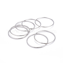 7 set di braccialetti semplici in acciaio inossidabile 201 per donna&nbsp;BJEW-L664-022B-P02