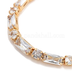 Messing-Pavé-Armbänder mit klaren Zirkonia&nbsp;BJEW-B094-02G