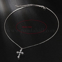 Collier à pendentif croix en zircone cubique&nbsp;ZV5438-1