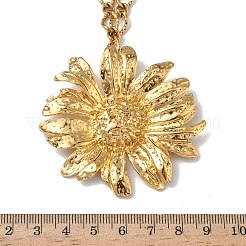 Collane con ciondolo a forma di girasole in acciaio inossidabile 304 per donna&nbsp;NJEW-L467-03G
