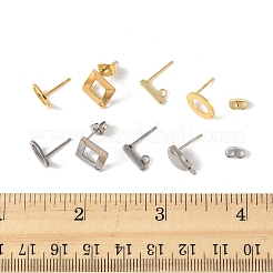 16 stücke 8 arten 304 edelstahl stud ohrring Zubehörse&nbsp;STAS-FS0001-84