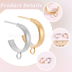 16 pieza de accesorios para pendientes de acero inoxidable 304&nbsp;STAS-BBC0010-20B