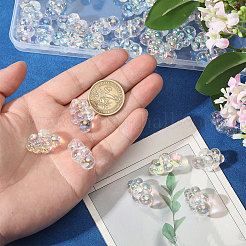 50 Stück transparente Acrylperlen mit UV-Beschichtung&nbsp;OACR-GO0001-07