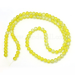 Perles de verre craquelé cuites au four&nbsp;CCG-S001-6mm-04