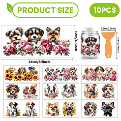 10 Stück 10 Arten PVC-DIY-Wärmeübertragungspapier&nbsp;DIY-WH0517-1076