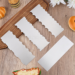 4 raspador de crema para pasteles de acero inoxidable de 4 estilos&nbsp;AJEW-AR0005-76