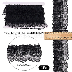 10 m doppellagiges Spitzenband aus Polyester mit Blumenmuster&nbsp;OCOR-GF0004-58B